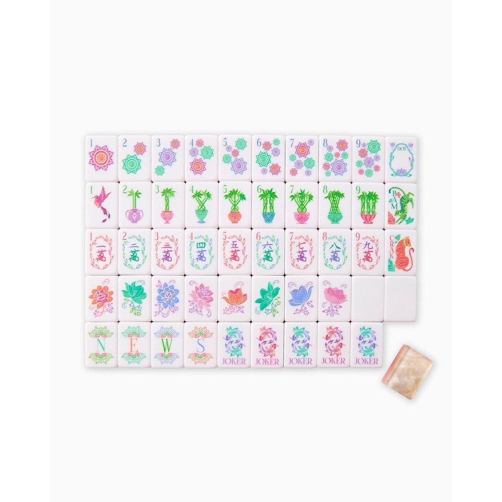Oh My Mahjong Pearlescent Tile Set OMM367 New in Box Pink Orange Purple Case